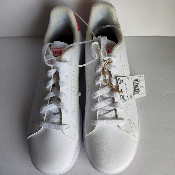 Ladies SZ 6 Adidas White Advantage Tennis Sneaker - Picture 1 of 7